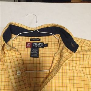 Yellow short sleeved CHAPS button down shirt
